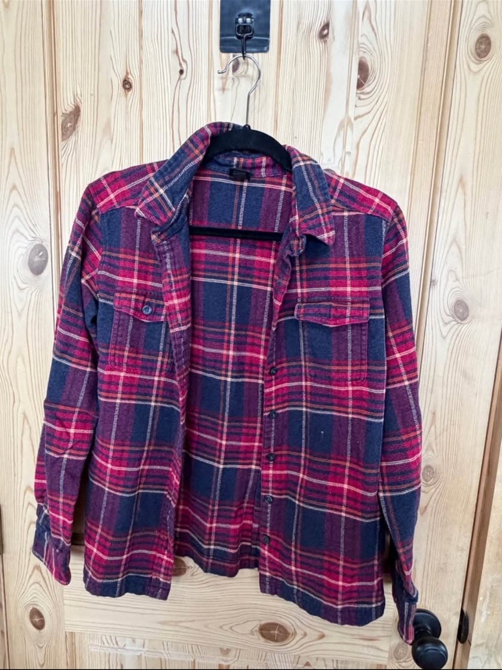 Women’s Red Plaid Flannel Jacket Shirt